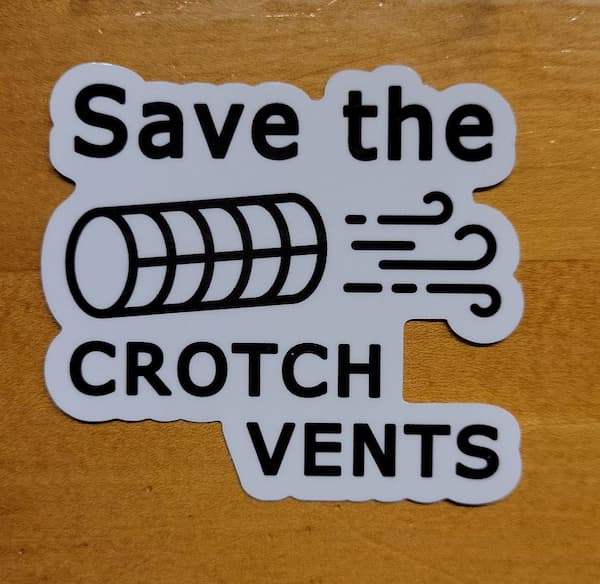 Save the Crotch Vents sticker