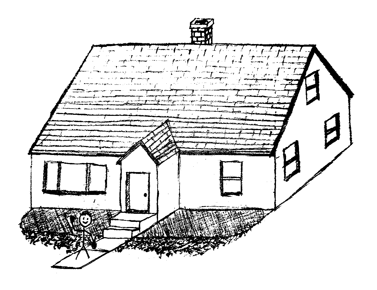 A sketch of a house similar to Brian's